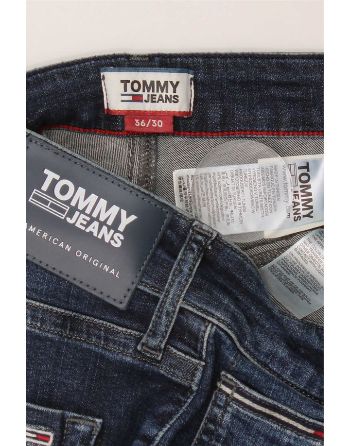 Tommy Hilfiger Herren Slim Jeans W36 L30 Blaue Baumwolle
