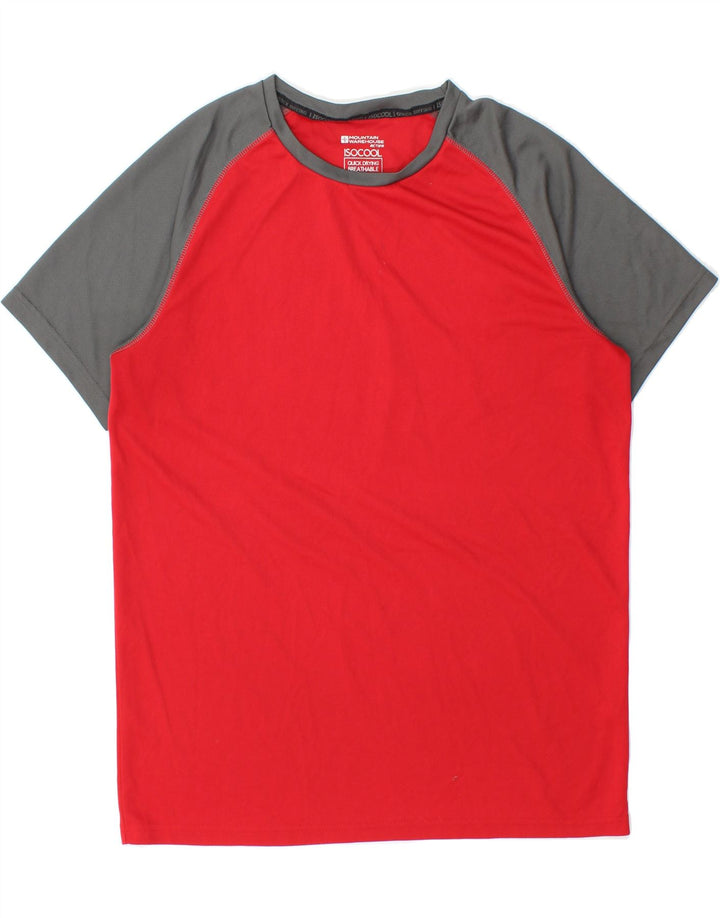MOUNTAIN WAREHOUSE Mens T-Shirt Top Large Red Colourblock Polyester Vintage Mountain Warehouse and Second-Hand Mountain Warehouse from Messina Hembry 