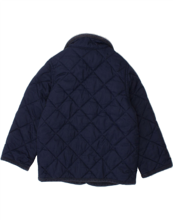 BENETTON Baby Boys Quilted Jacket 18-24 Months Navy Blue Polyamide Vintage Benetton and Second-Hand Benetton from Messina Hembry 