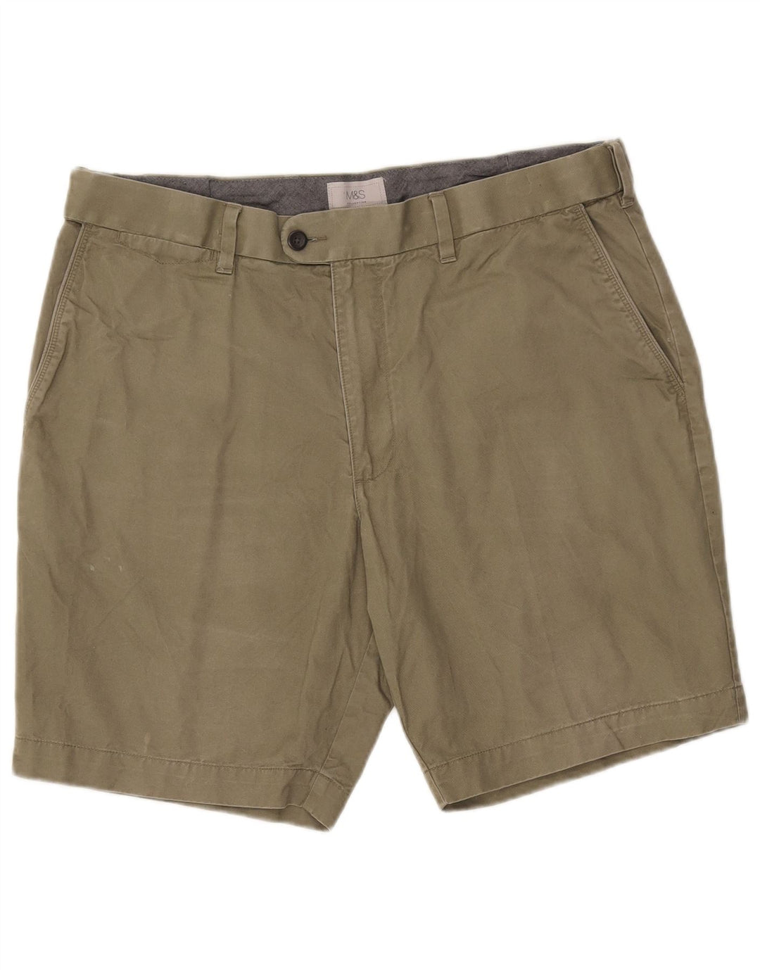 Marks & Spencer Herren Chinoshorts W38 XL Grüne Baumwolle