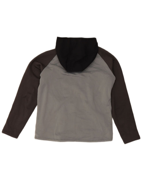 Berghaus Jungen-Kapuzenpullover mit Reißverschluss, 14–15 Jahre, graues Farbblock-Polyester