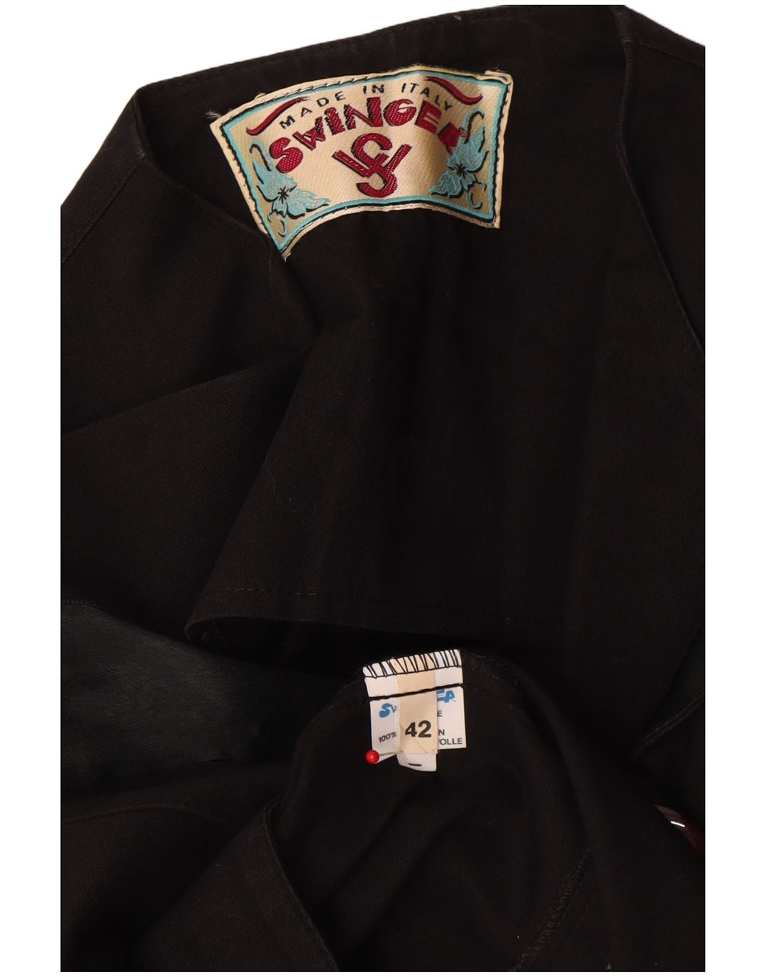 Swinger Damen Crop Bolero Jacke IT 42 Mittelschwarze Baumwolle