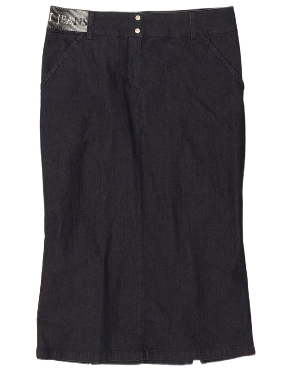 Trussardi Damen Denim-Trompetenrock IT 44 Medium W30 Marineblaue Baumwolle