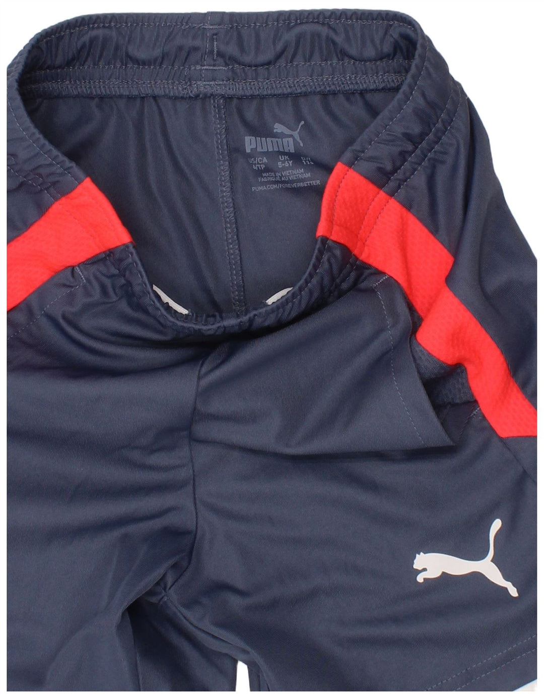 Puma Sportshorts für Jungen, 5–6 Jahre, Marineblau, Farbblock-Polyester
