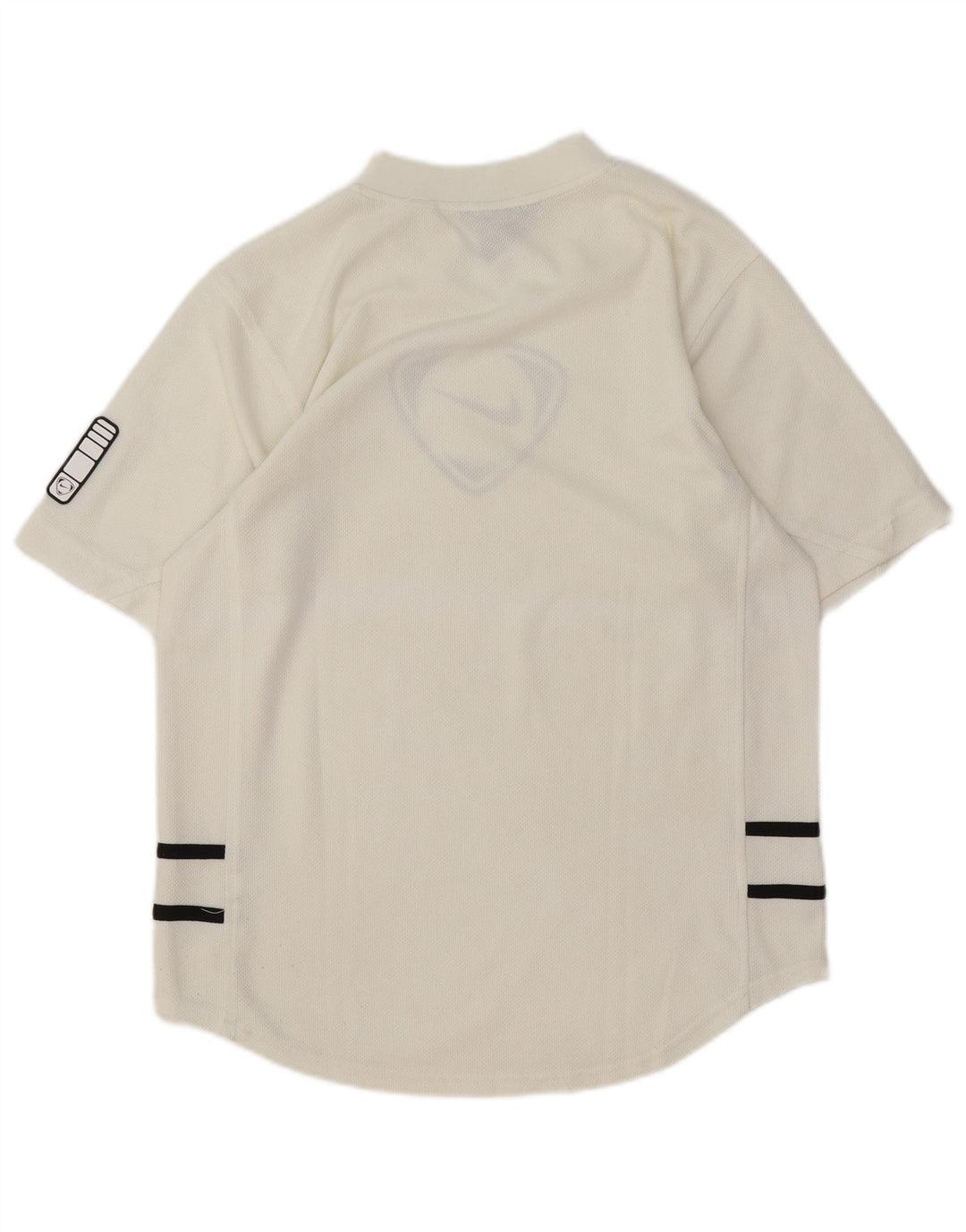 Nike Herren-T-Shirt mit Grafik, UK, Größe 36/38, klein, weiß gestreift, Polyester