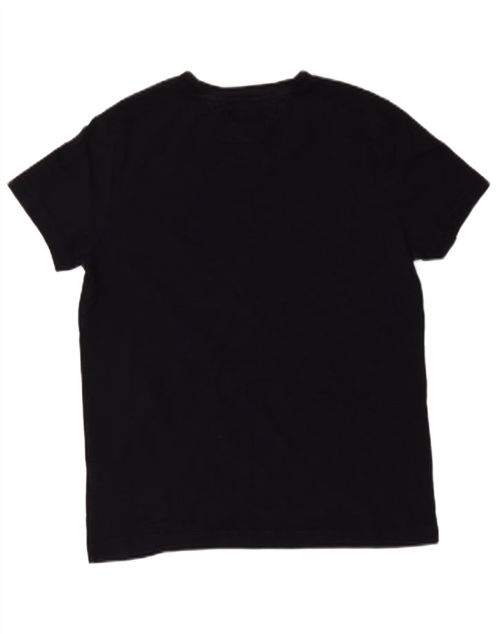 Tommy Hilfiger Herren-T-Shirt-Oberteil aus mittelblauer, gestreifter Baumwolle