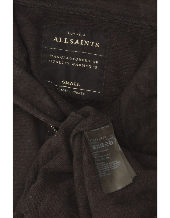 ALL SAINTS Mens Cardigan Sweater Small Black Cotton