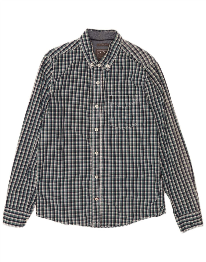 Fat Face Herren-Hemd mit klassischer Passform, klein, mehrfarbig, Gingham-Baumwolle