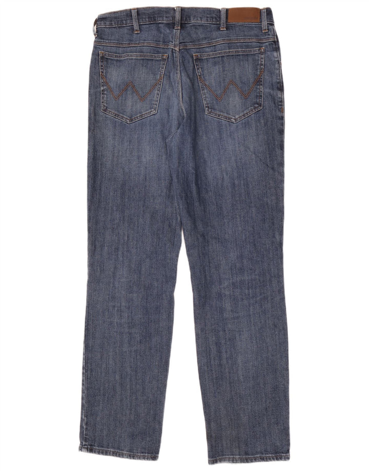 Wrangler Herren Straight Jeans W36 L34 Blaue Baumwolle
