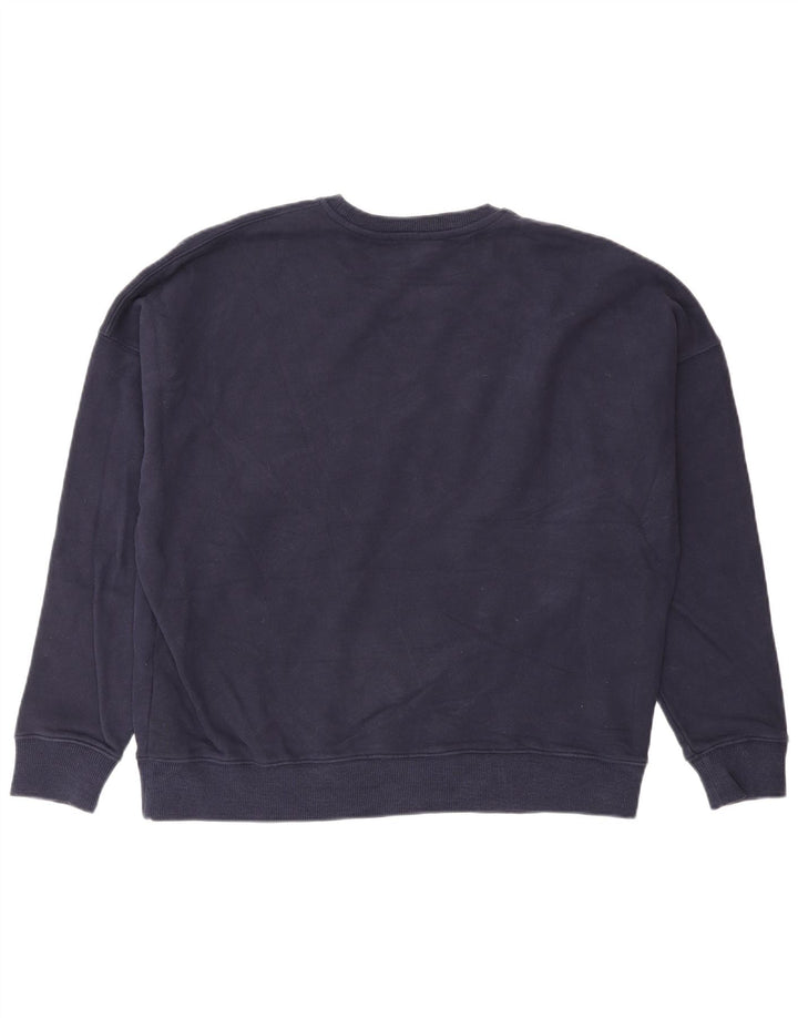 Reiss Herren-Sweatshirt mit Grafik, groß, marineblau, Baumwolle