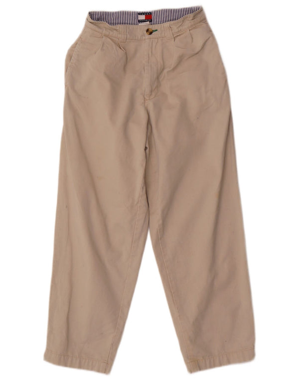 Tommy Hilfiger Chino-Hose mit Pegged für Jungen, 7–8 Jahre, W22 L24, beige Baumwolle