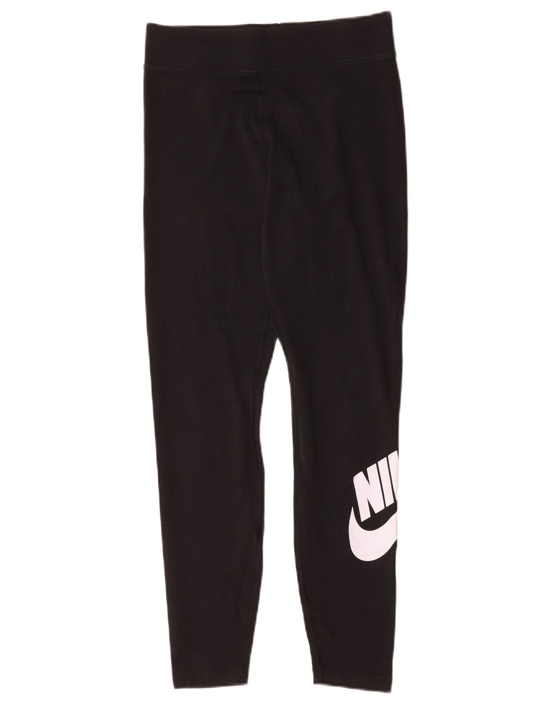 Nike Womens Graphic Leggings UK 14 Mittelschwarze Baumwolle