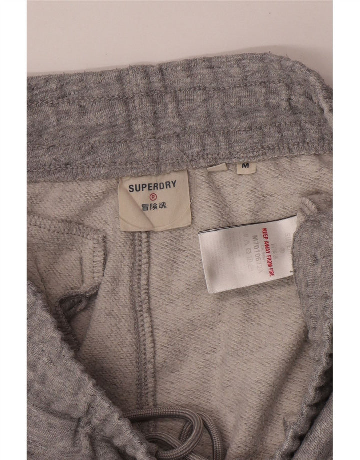 Superdry Herren-Trainingshose mit grafischem Muster, Mittelgrau meliert