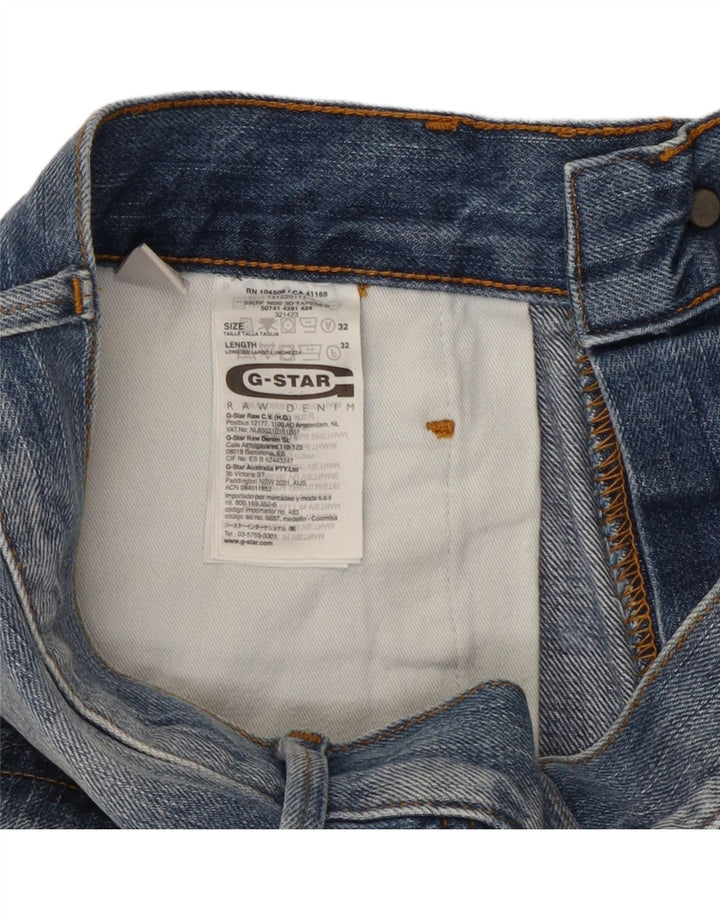 G-Star Herren Straight Jeans W32 L29 Blaue Baumwolle