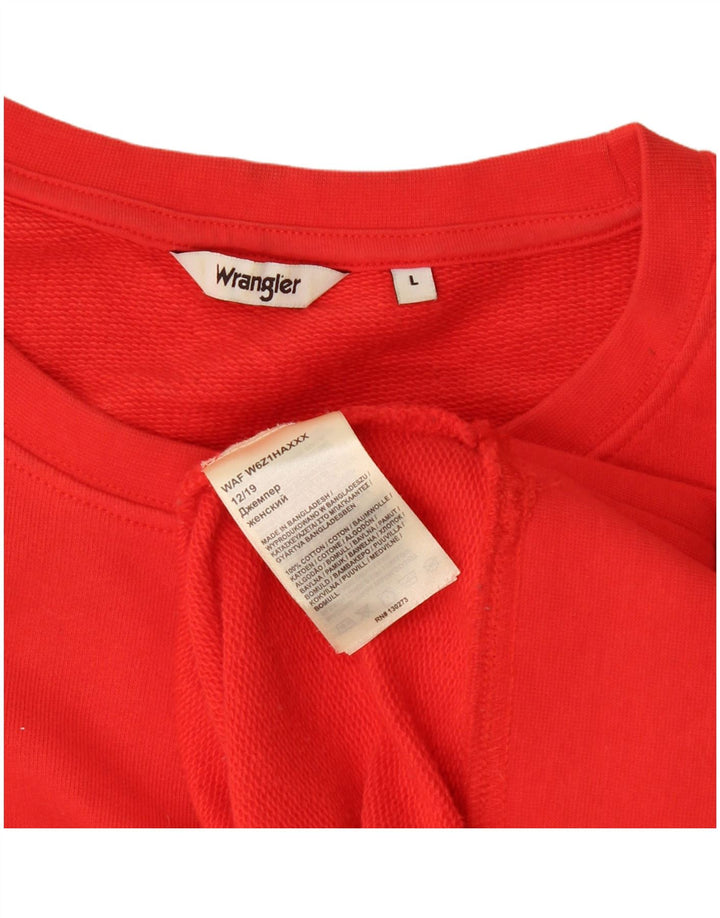 Wrangler Herren-Sweatshirt-Pullover, große rote Baumwolle