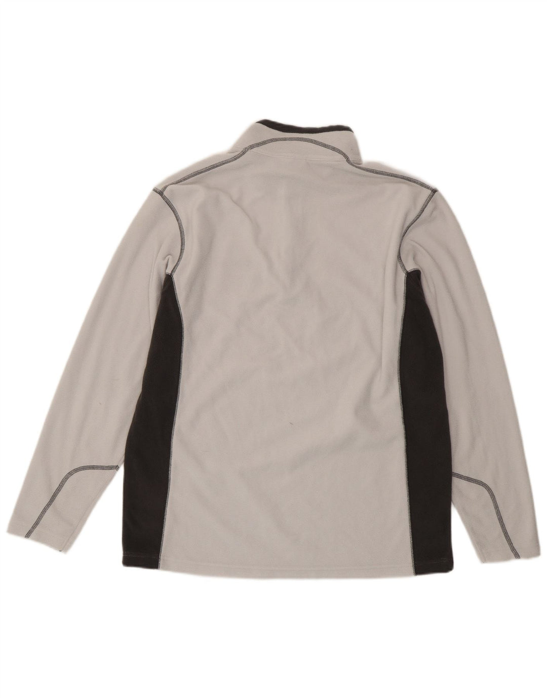 Columbia Herren-Fleecepullover mit Reißverschluss am Hals, groß, Grau, Farbblock
