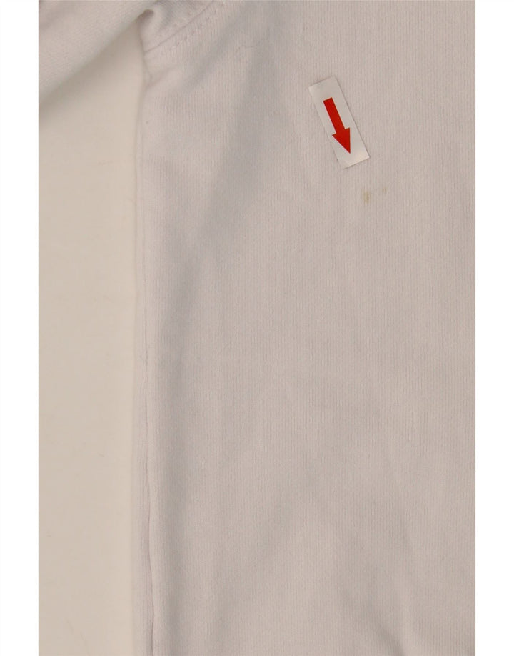 Lacoste Herren-Sweatshirt mit Grafik, Größe 3, klein, weiße Baumwolle