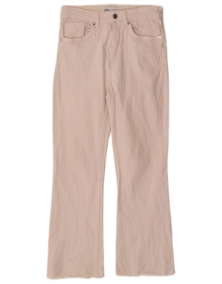 Kurze Jeans von Zara für Damen, EU 38, Größe S, W28, L25, Weiß