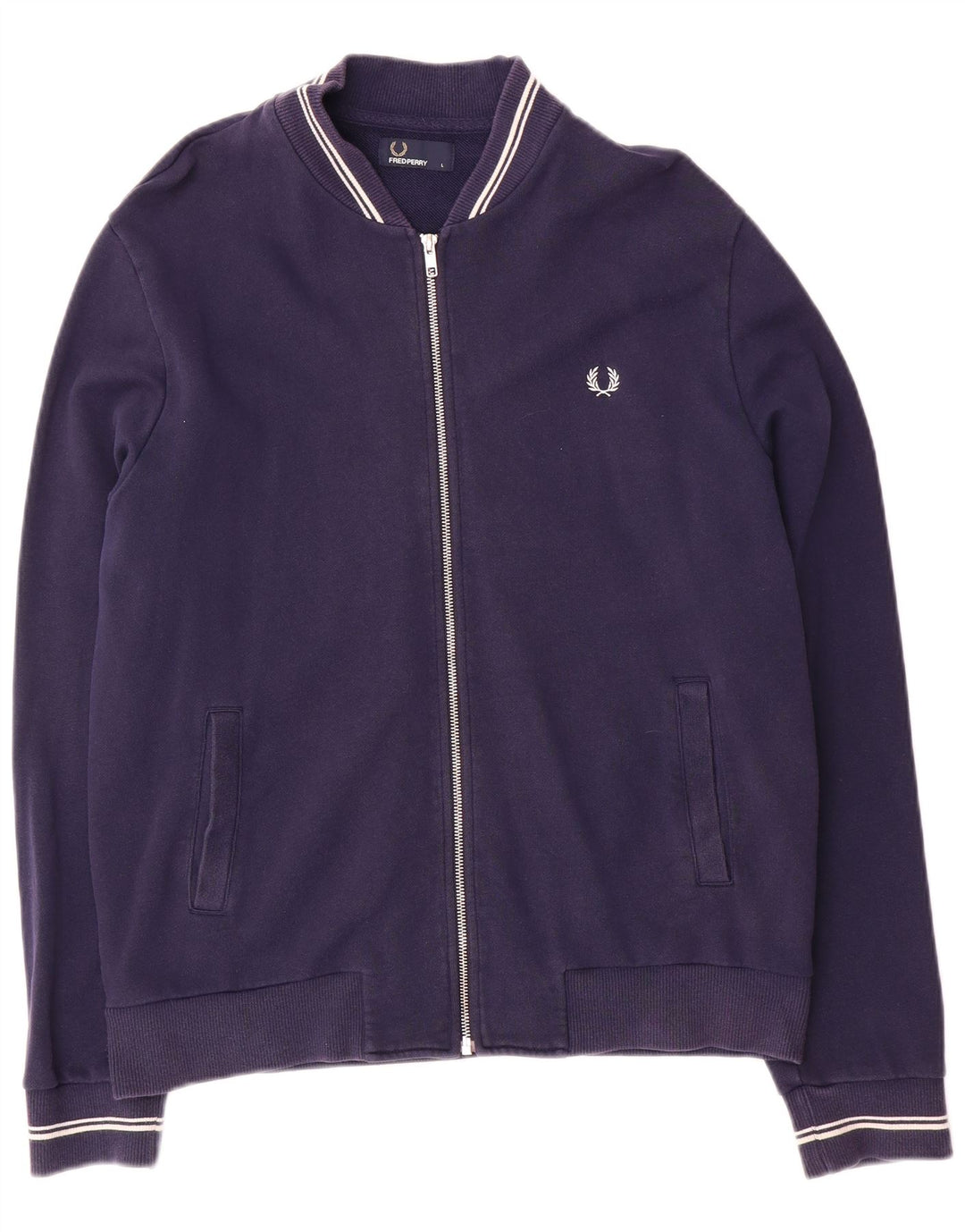 Fred Perry Herren-Trainingsanzug, Oberteil, Jacke, groß, marineblau, Baumwolle