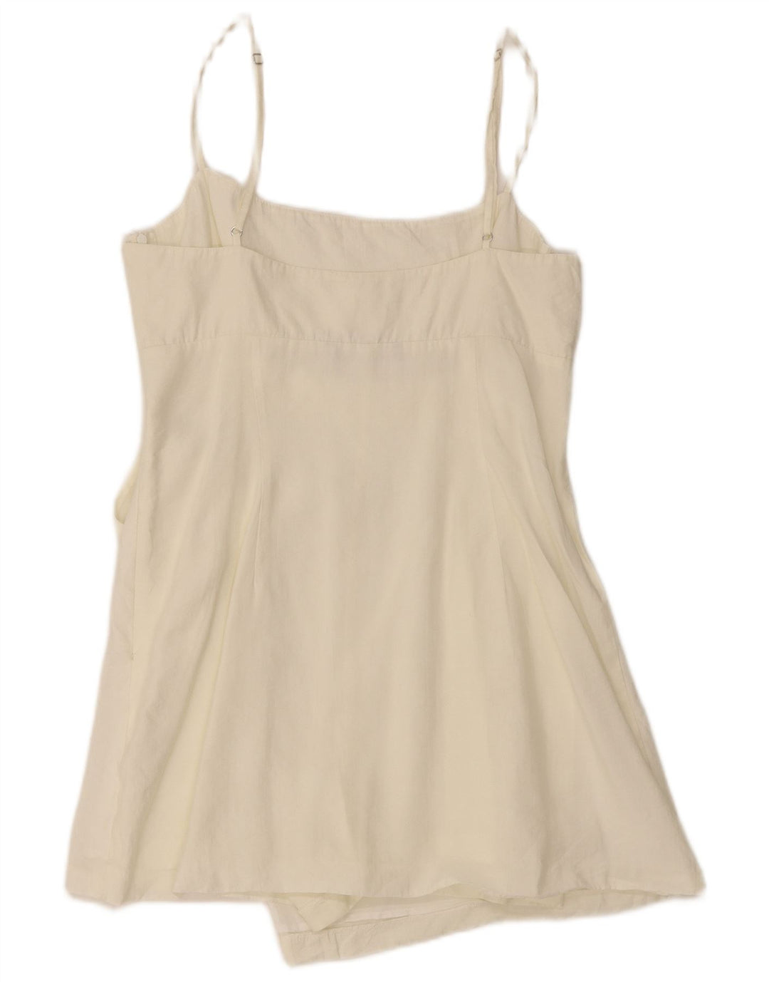 Zara Damen-Tunika-Top mit Bindeband vorne, UK 12, Mittelweiß, Lyocell