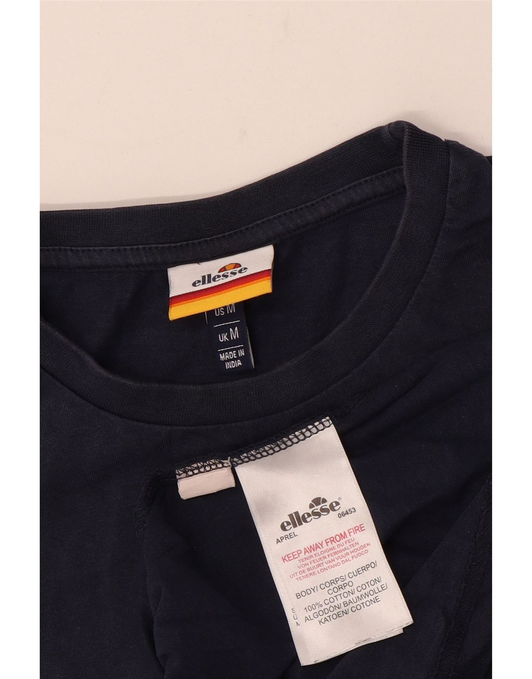 Ellesse Herren-T-Shirt mit Grafik, mittlere marineblaue Baumwolle