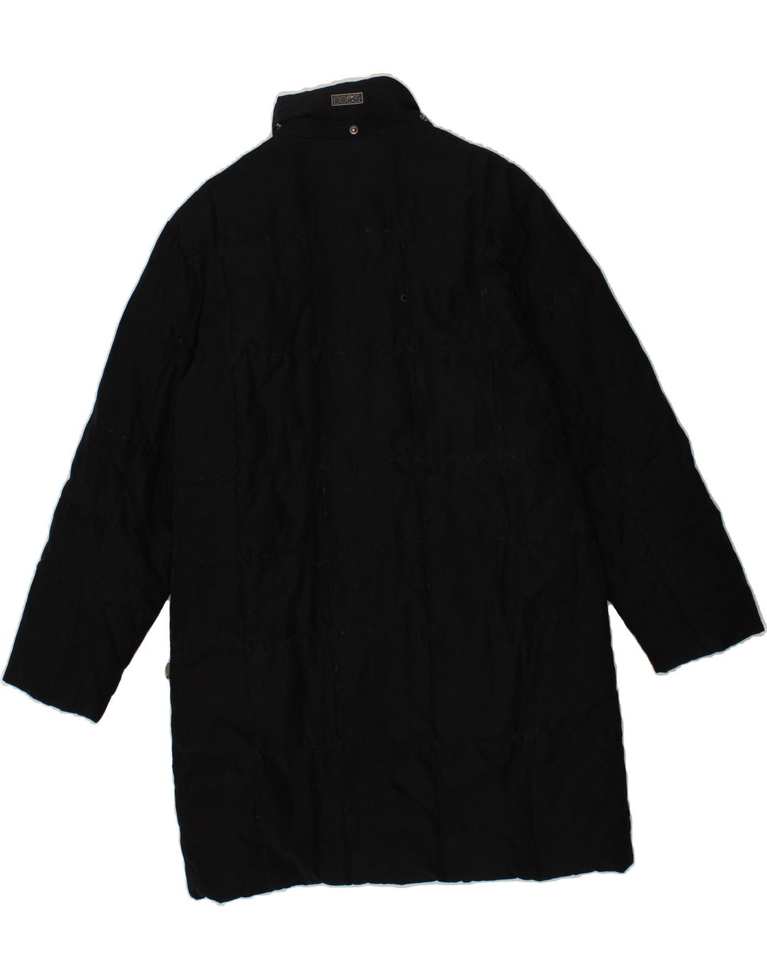 VINTAGE Womens Padded Coat UK 14 Medium Black Polyester Vintage Vintage and Second-Hand Vintage from Messina Hembry 