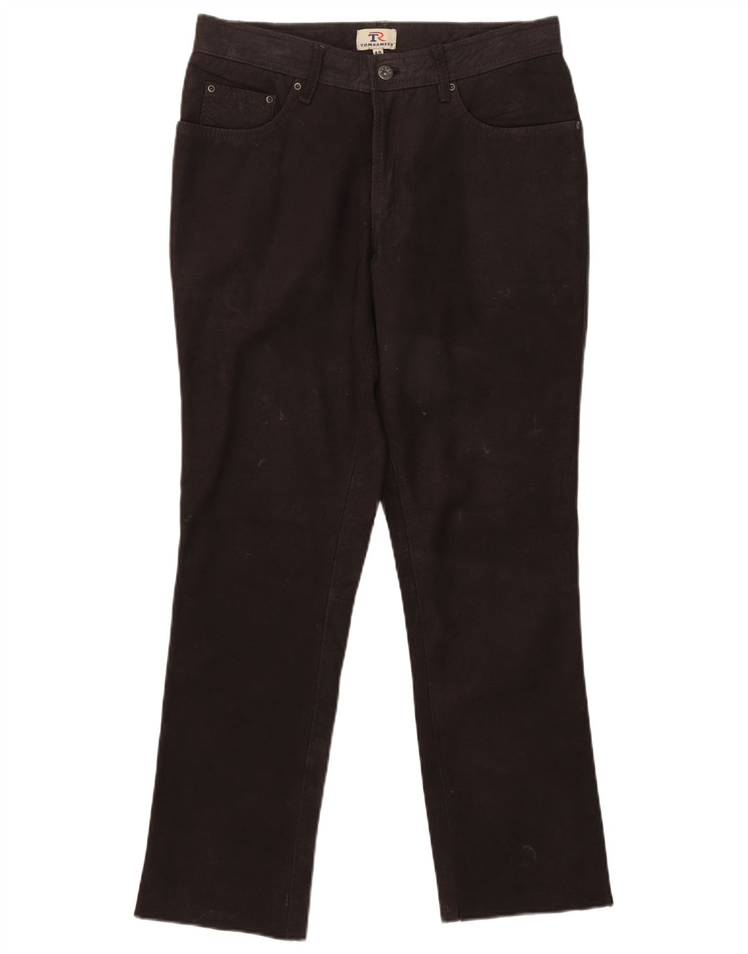 Tom Ramsey Herren Slim Lederhose EU 48 Medium W32 L29 Braunes Leder
