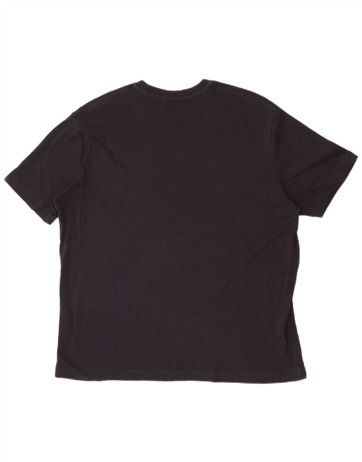 Massimo Dutti Herren T-Shirt Top 2XL Marineblau Baumwolle