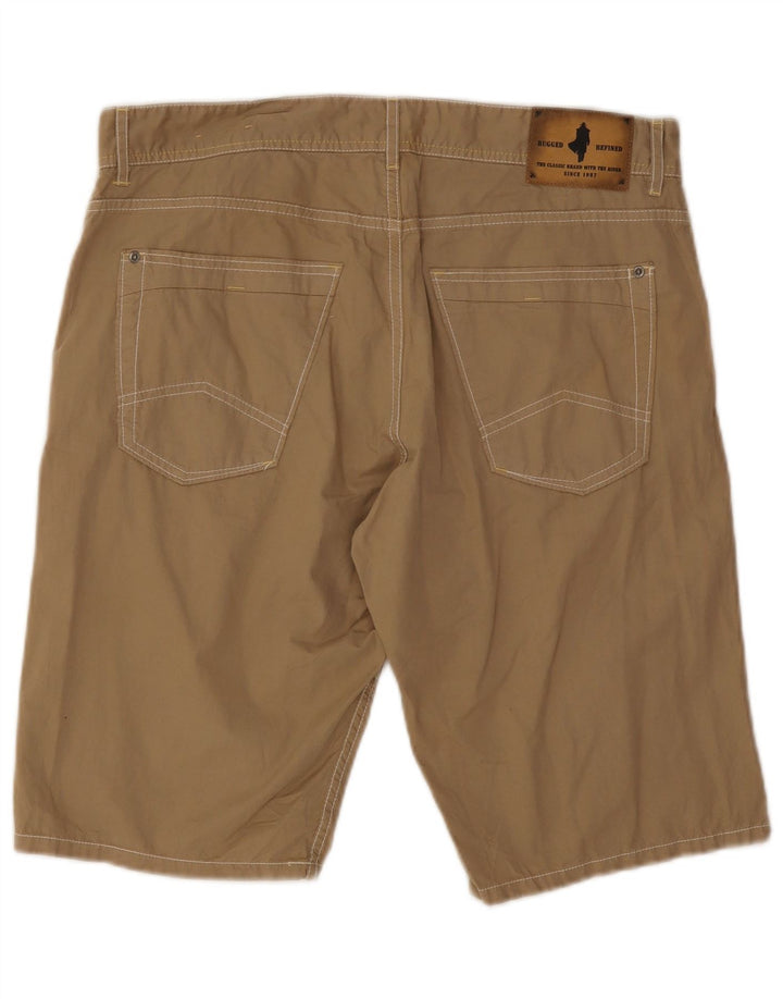Marlboro Classics Herren-Freizeitshorts W34 Large Beige Baumwolle