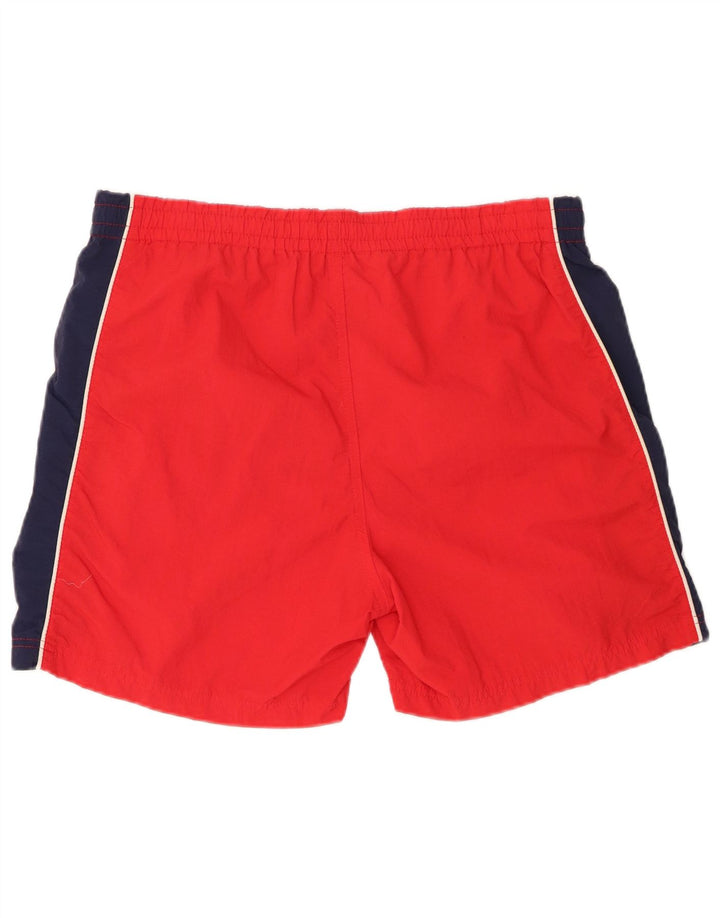 Fila Herren-Sportshorts mit Grafik, groß, rotes Colourblock-Polyamid