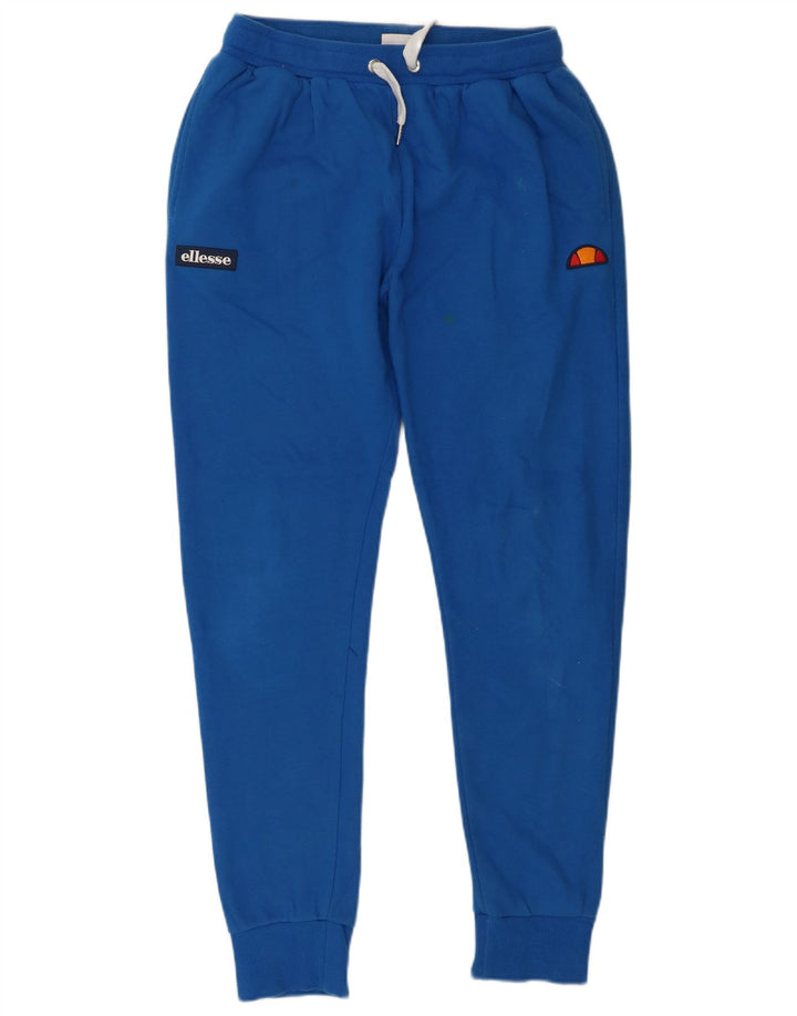 Ellesse Herren-Trainingsanzughose mit grafischem Muster, mittelblaue Baumwolle