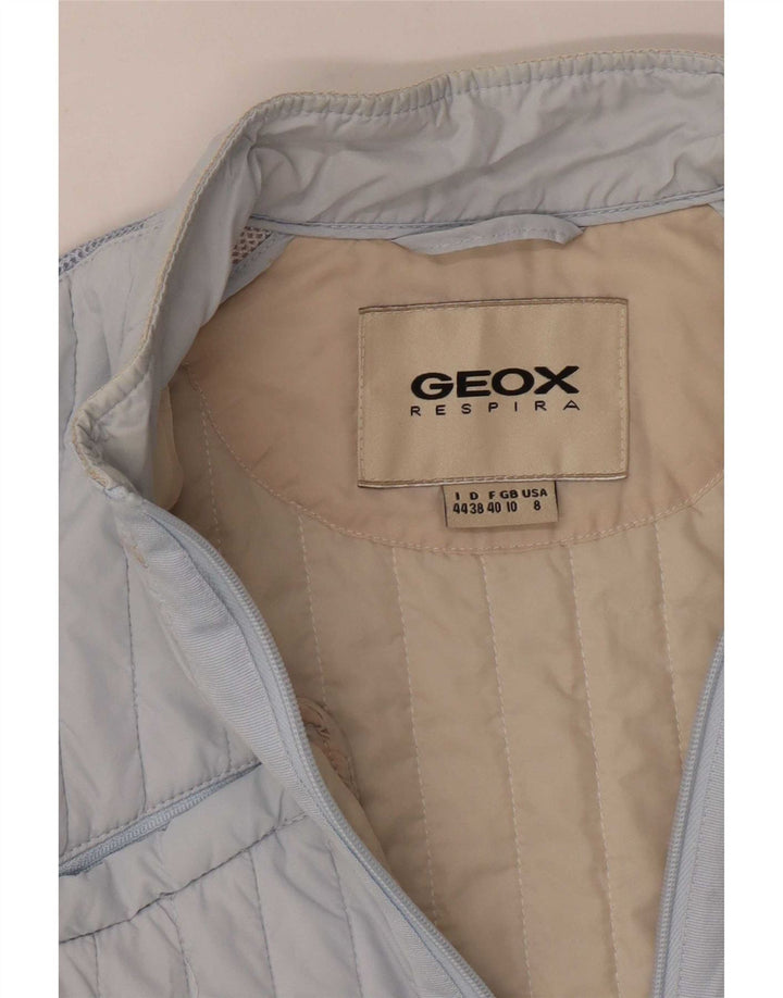 Geox Damen Wattierte Jacke UK 10 Small Blue