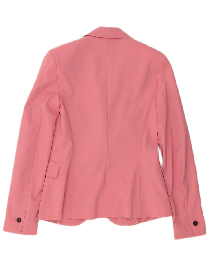 Zara Damen 1-Knopf-Blazerjacke EU 34 2XS Rosa Polyester