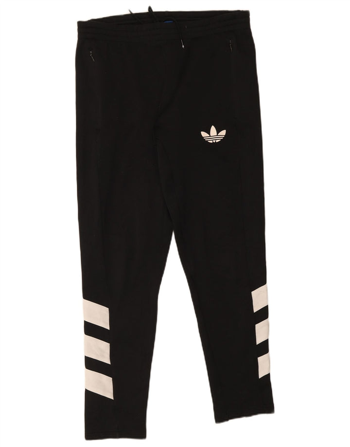 Adidas Herren-Trainingshose mit Grafik, Mittelschwarzes Farbblock-Polyester