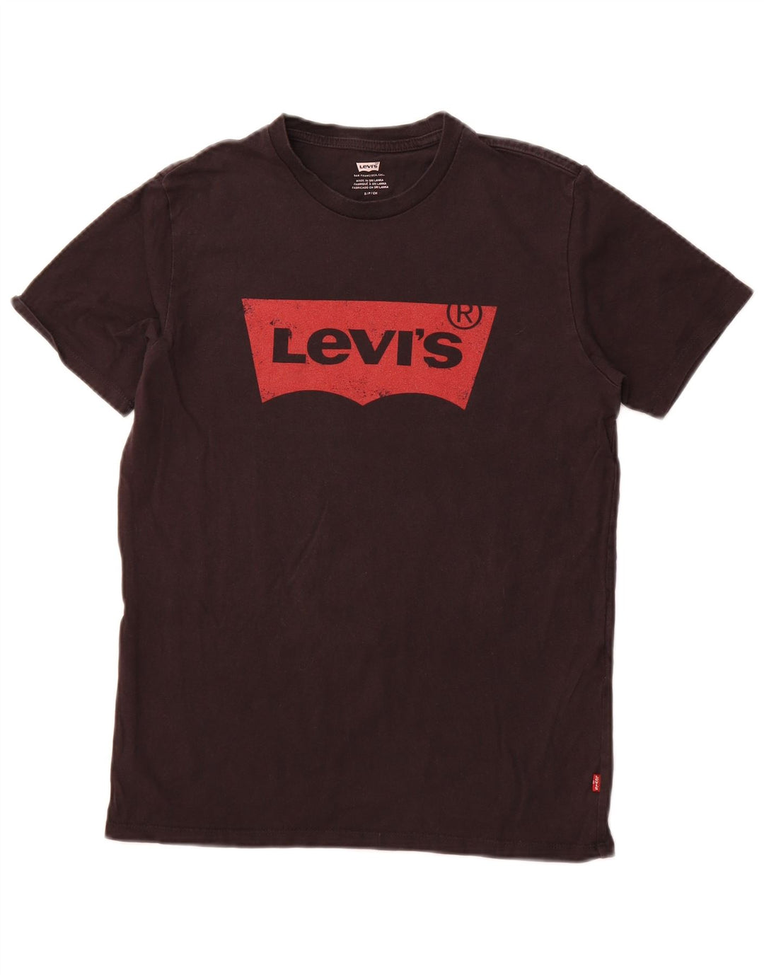 LEVI'S Herren-T-Shirt mit Grafik, Größe S, schwarze Baumwolle