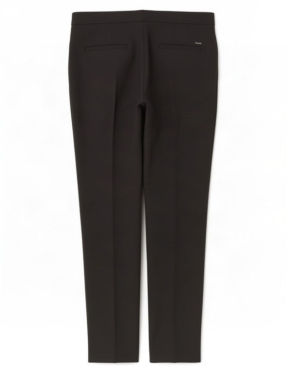 Zara Damen Slim Freizeithose EU 42 Large W32 L28 Schwarze Baumwolle