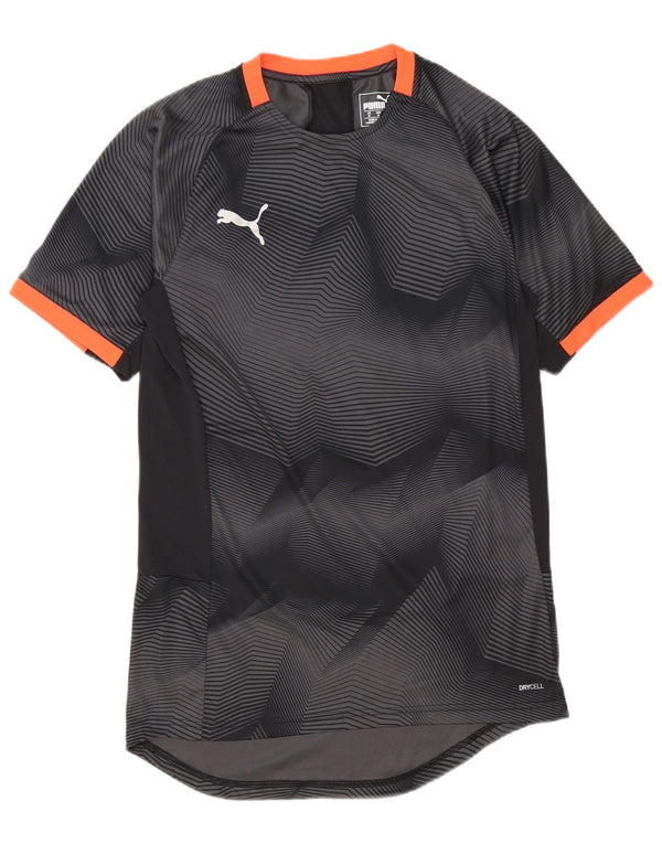 Puma Mens T-Shirt Top Medium Grey Geometric