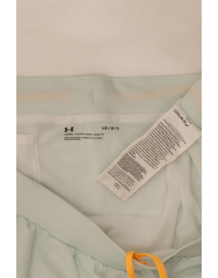 UNDER ARMOUR Damen Sportshorts UK 14 Large Blau Polyester