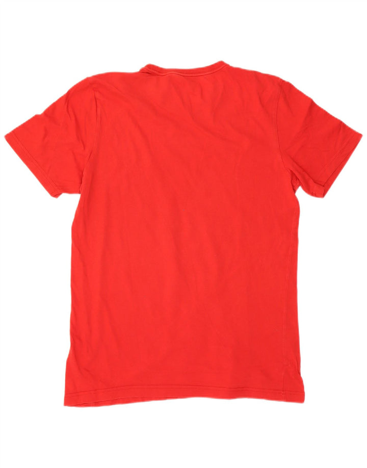 Adidas Herren Grafik-T-Shirt aus mittelroter Baumwolle