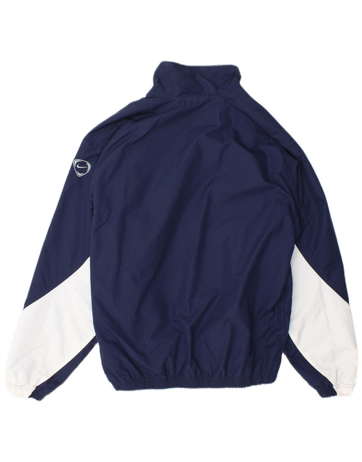 Nike Herren Bomberjacke UK 35/37 Small Marineblau Colourblock Nylon