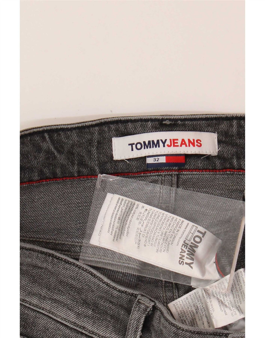 Tommy Hilfiger Herren Denim Shorts W32 mittelgraue Baumwolle