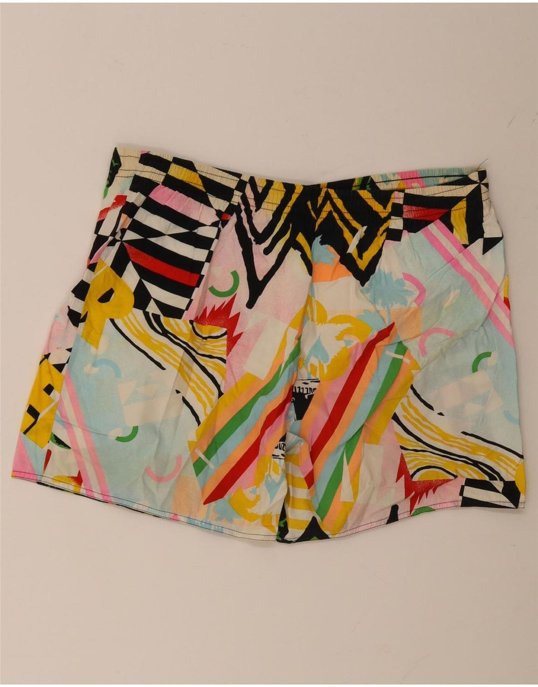 Vintage Herren Badeshorts 2XL Mehrfarbige geometrische Baumwolle