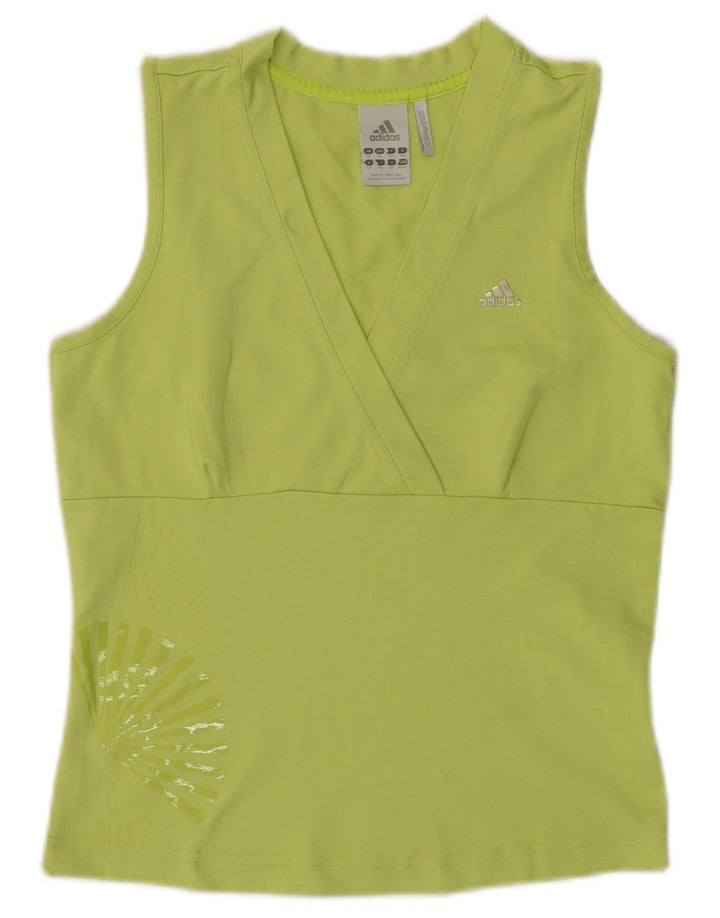 Adidas Damen Clima 365 Graphic Weste Top UK 14 Mittelgrünes Polyester