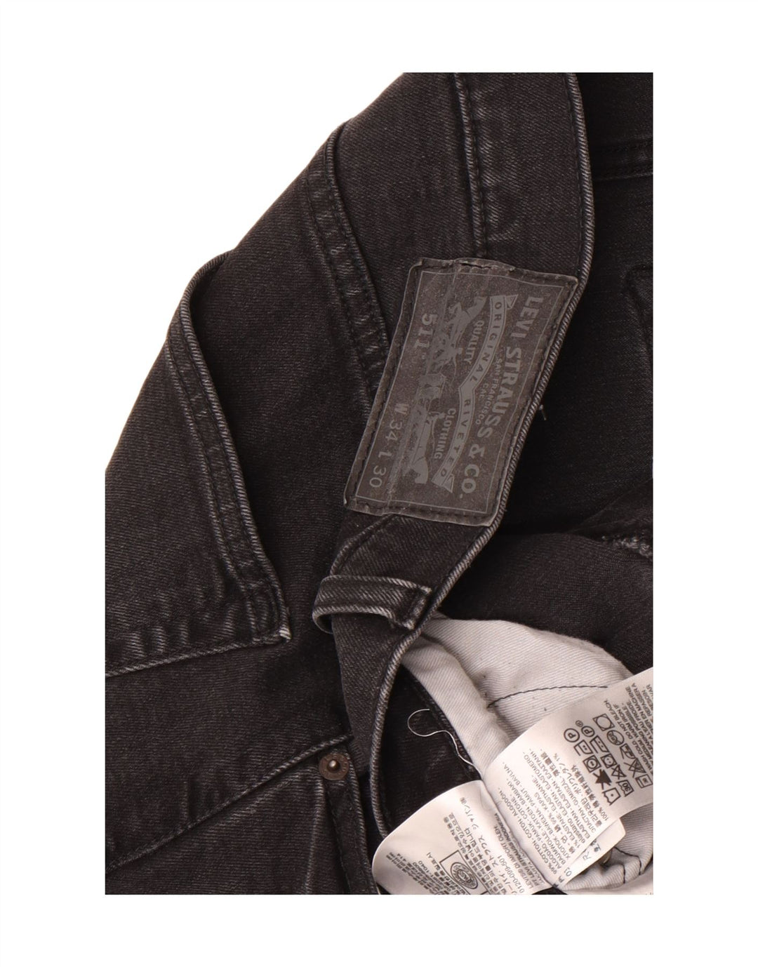Levi's Herren 511 Slim Jeans W34 L30 schwarze Baumwolle