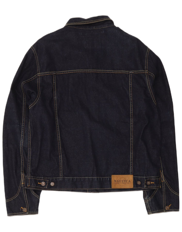 Nautica Herren Jeansjacke UK 42 XL Marineblaue Baumwolle
