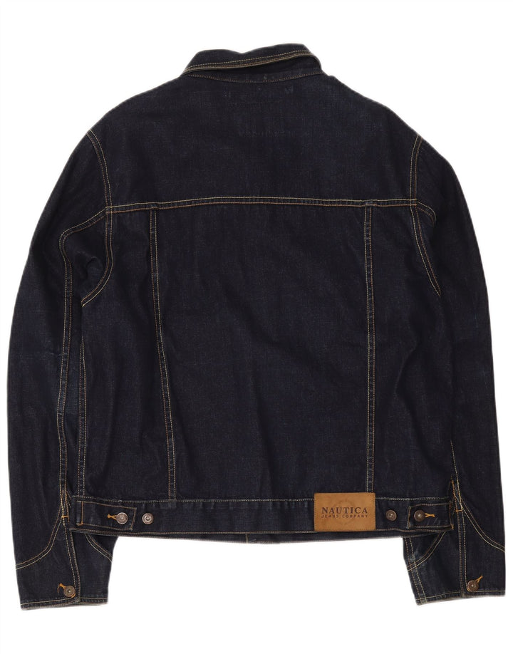 Nautica Herren Jeansjacke UK 42 XL Marineblaue Baumwolle
