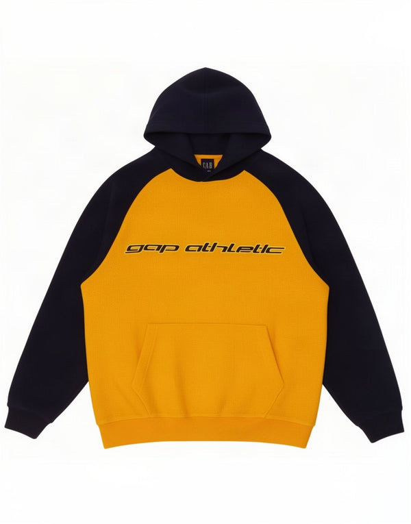 Gap Jungen-Fleecepullover mit grafischer Kapuze, 14–15 Jahre, 2XL, gelber Farbblock