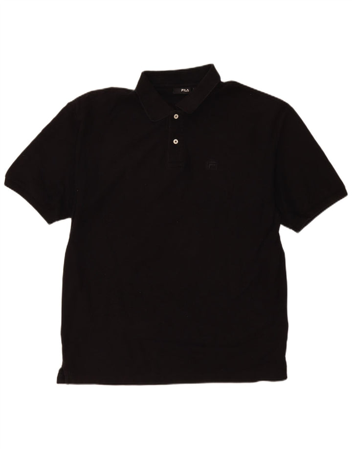 Fila Herren Poloshirt XL Schwarz Baumwolle