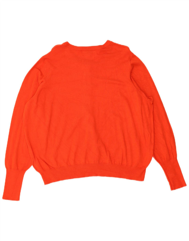 Marks & Spencer Damen Strickjacke Pullover UK 22 3XL Rote Viskose