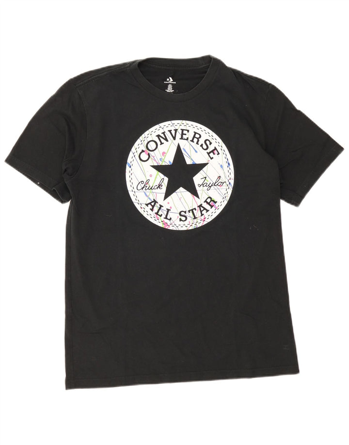 Converse Herren Chuck Taylor Graphic T-Shirt Top Small Schwarz Baumwolle